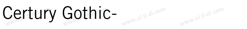 Certury Gothic字体转换